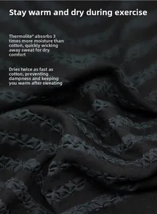 Close-up of Thermolite fabric with ripple texture for quick-dry winter base layers