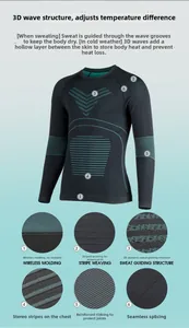 Detail view of children's thermal ski wear with 3D functional wave weave and zones