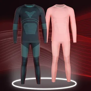 Children's Winter Thermal Underwear Sports Skiing Quick Dry Breathable Compression Base Layer Top And Pants Kids Outdoor Clothing