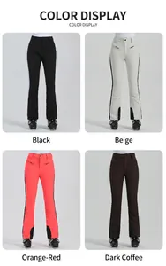 Colori disponibili per pantaloni da sci donna in nero, beige, arancione e marrone