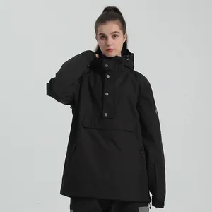 Professional Waterproof Snowboard Jacket Men Women Windproof Warm Ski Suit Hooded Anorak Color Block Outdoor Winter Sport Coats