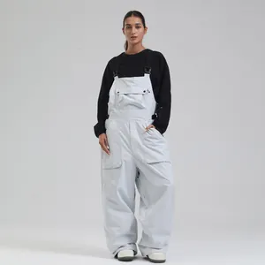 Gsou Snow Damen Skihose Latzhose Wasserdicht Winddicht Atmungsaktiv Outdoor Wintersport Snowboard Latzhose