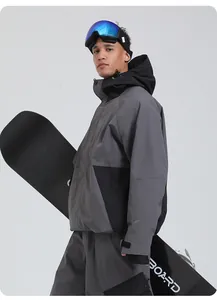 Macro detail of waterproof gray and black ski jacket fabric with windproof Velcro cuffs