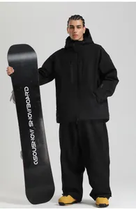 Detail of professional black ski suit with waterproof zippers and adjustable hood