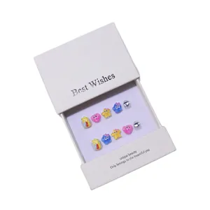 Handmade cartoon children press-on nails with stars and hearts in a gift box