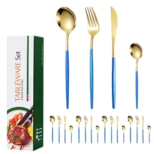 Portuguese Style Stainless Steel Flatware Mirror Polished Knife Fork Spoon Teaspoon Cutlery For Dining Banquet Restaurant Home Gift