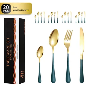 Stainless Steel Mirror Polishing Dinnerware Including Dinner Knife Fork Large Spoon Tea Spoon Modern Minimalist Tableware