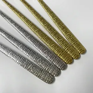 304 stainless steel coffee spoons with elegant stone pattern handles in gold and silver