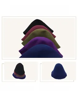 Détails de bases de bérets en laine colorée pour le bricolage artisanal et la mode