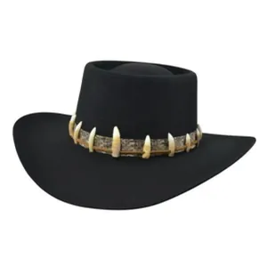 Women Wool Felt Fedora Hat Flat Top Wide Brim Western Outback Style Hat With Decorative Band For Outdoor Travel Accessory