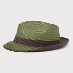 Sommer Strohhut Sonnenschutz Fedora Hut Damen Herren Britischer Jazz Stil Papiergewebter Strandhut Band Dekor Mode Outdoor Sonnenhut