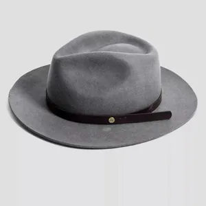 Classic 100% Wool Fedora Hat For Men Women Wide Brim Felt Panama Hat With Leather Belt Gold Buckle Vintage Autumn Sun Hat