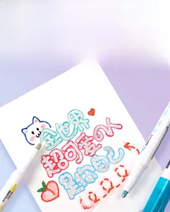 Detail showing high-capacity double line contour pens with metallic ink effect