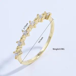 Detailed view of S925 sterling silver ring with dimensions 2.75mm width and 19.7mm diameter
