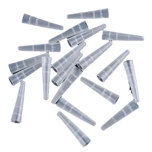 Silicone protective tip covers for eyelash extension tweezers in a bulk set