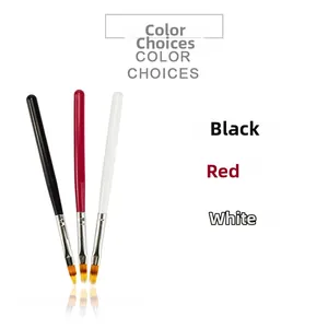 Detailansicht von drei Nailart-Linern in den Farben Schwarz, Rot und Weiß