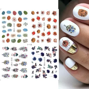 Adesivi per nail art con fiori e frutta, modelli dalla STZ-1185 alla STZ-1188