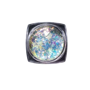 Scaglie di glitter opale irregolari per unghie per design di manicure olografica