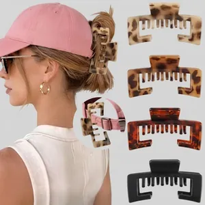 Pinze per capelli a camelia in tartaruga, motivi leopardati e nero classico elegante