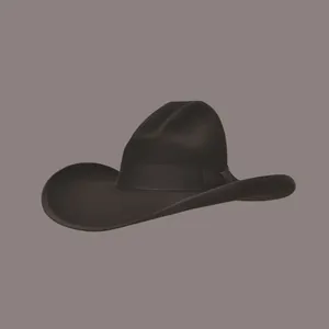 Classic black wool felt fedora with ribbon trim shown in a minimalist front view