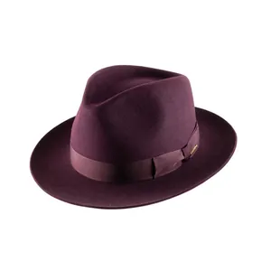 Fashion Wool Fedora Hat With Ribbon Bow Elegant Wide Brim Woolen Felt Hat For Women Commuting Party Style Accessory