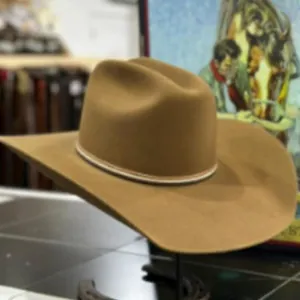 Vintage Western Wool Felt Cowboy Hat For Women Men Wide Brim Fedora With Woven Band Camel Sun Hat Fashion Outdoor Accessories