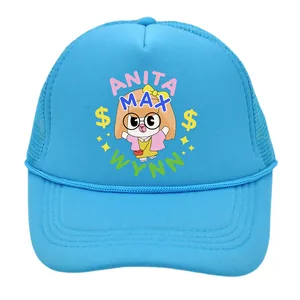 Détail de la casquette trucker bleue Anita Max Wynn avec mousse et maille filet