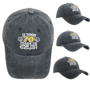 It Took Years To Look This Good Embroidery Washed Cotton Baseball Cap Vintage Distressed Dad Hat Birthday Gift For Men Women Adjustable Sun Hat