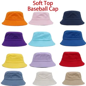 Solid Color Cotton Bucket Hat For Women Wide Brim Sun Protection Fisherman Hat Packable Summer Outdoor Travel Sun Hat