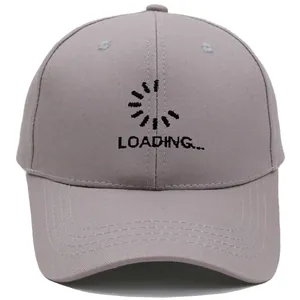 Berretto da baseball grigio strutturato con ricamo loading e design casual con visiera