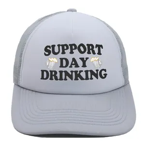 Casquette trucker Support Day Drinking avec maille grise respirante et visière incurvée