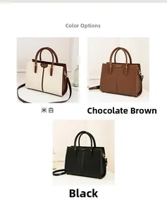 Detailed close-up of contrasting handles and metal Muse Bag logo in three colors