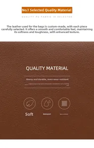 Detail of premium dark brown PU leather with soft waterproof and wear-resistant texture