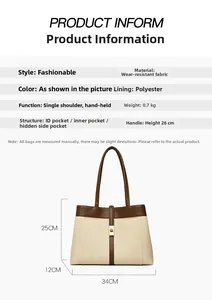 Detailed dimension guide for large canvas tote bag showing size specs and inner compartments