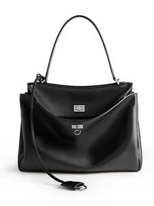 Damen Tote Bag Aus Echtleder Top-Schicht Rindsleder Große Kapazität Vintage Minimalistische Handtasche Silberne Schnalle Schultertasche