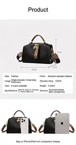Tabella taglie dettagliata per borsa Boston con dimensioni 25cm di larghezza e 15cm di altezza