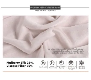 Detail der Seidenmischung mit 25% Maulbeerseide und 75% Viskose für Textur und Glanz