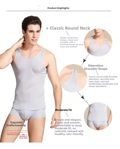 Detail view of silver grey silk tank top showing round neck and premium strap stitching