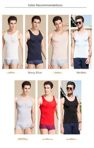 Selection of breathable silk knitted tank tops for men in various premium colors