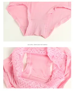 Close-up of pink mulberry silk panties featuring delicate lace trim and soft wavy edges