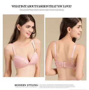 Detail showing pink mulberry silk bra with exquisite floral lace and adjustable straps
