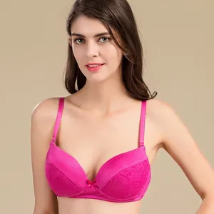 Women's Mulberry Silk Wire-free Bra Sexy Lace Push-up 3D Cup Breathable Lingerie Adjustable Straps Three-row Hooks For Women