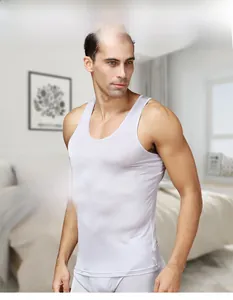 Detailed view of white mulberry silk tank top fabric showing breathable knit texture