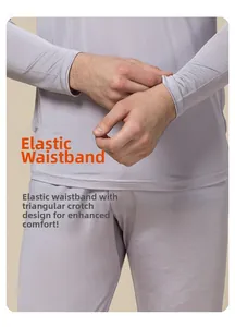 Detail von Elastikbund und ergonomischem Zwickel am Seiden-Unterwäsche-Set für Herren
