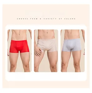 Comparaison détaillée de boxers en soie de luxe en rouge, beige et gris argenté