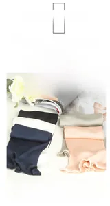 Detail of premium mulberry silk waist warmer featuring high elastic knit fabric