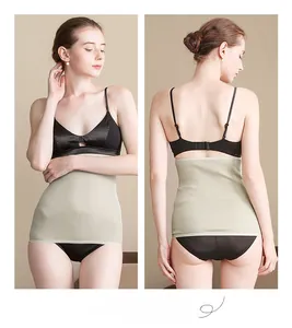 Detailed knit texture of seamless silk waist warmer for winter thermal protection