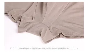 Detailed close-up of U-shaped pouch and double-layer lining on silk boxer briefs