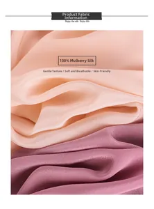 Detailed texture of 100% mulberry silk fabric showing smooth sheen and soft drape