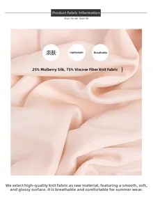 Detail of light pink knitted fabric made of 25% mulberry silk and 75% viscose